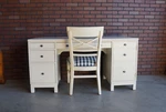 Desk Writing Ethan Allen Tango Double Pedestal Computer & Chair. Fixed Price $1895.00.