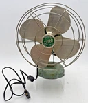 Vtg 1950'S Zero Model 1250R Desk Fan Mcgraw Bersted Works Great Aqua Metal. Fixed Price $34.89.