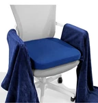 2 In 1 Chair With Blanket Foam Seat Cushion/fleece Leg Warmer Blue. Fixed Price $26.00.