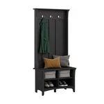 Bush Home Salinas Hall Tree With Shoe Storage Bench Large, Vintage Black. Fixed Price $291.34.