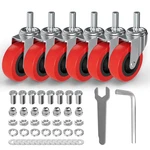 Mysit 6 Pack Creeper 2.5 Inch Heavy Duty Swivel Caster Serv. Fixed Price $33.99.