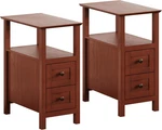 End Tables Living Room Set Of 2 3-TIER Narrow Nightstand With Drawer Slim. Fixed Price $149.87.