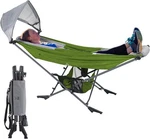 Portable Hammock With Stand Folding Adjustable Sunshade Canopy Green Worlds Best. Fixed Price $209.99.