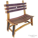 Wine Barrel Small Garden Bench Rustic Furniture Home Decor Patio Bistro Napa. Fixed Price $449.99.