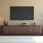 70" Tv Stand For Living Room Media Entertainment Center With Ample Storage Brown. Fixed Price $305.99.