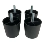 Profurnitureparts 2" Black Round Hdpe Plastic Sofa Leg W/bolt Set 4. Fixed Price $12.99.
