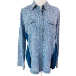 Robert Graham Blue Ditsy Floral Mary Button Up Shirt Size Stretchy Panels. Fixed Price $37.63.