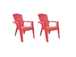Adams (#8460-26-3731) Kid's Adirondack Stacking Chair, Cherry Red (set Of 2). Fixed Price $67.26.