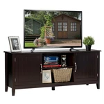 Stand Entertainment Media Center For Tv's Up 65" W/storage Cabinets Brown. Fixed Price $94.00.