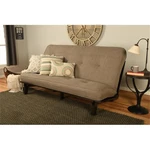 Kodiak Furniture Carson Wood Futon Java Brown Finish W/ Linen Stone Mattress. Fixed Price $405.54.