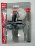 Nos Shepherd 9054 Pk (4) 1 5/8" Swivel White Casters 50LB Rated. Fixed Price $5.92.
