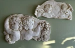 Hen-feathers Cherubs Angel Wall Hang Plaque Marble Bond Set Of 2. Ballard Design. Fixed Price $20.00.