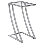 Monarch Specialties Accent Table, One Size, 12"L X 15.75"W 24"H, Silver. Fixed Price $80.99.