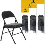 4/8/12 Pack Folding Chair Fabric Upholstered Padded Seat Metal Frame Home Office. Fixed Price $179.99.