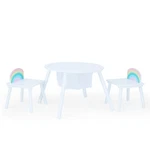Fantasy Fields - Rainbow Fishnet Play Table Chairs Kids Furniture White. Fixed Price $57.99.