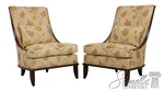 72851: Pair Of Drexel Heritage Upholstered Mahogany Slipper Chairs. Fixed Price $1095.00.
