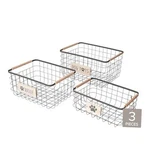 Dog Toy Storage Baskets Set Of 3 Organizer Bins For Pet And Rectangular Metal. Fixed Price $47.05.