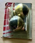 2 Pc Shepherd Ball Casters Model 9355 Each Load Rating 80 Lbs Shiny Brass Vtg. Fixed Price $16.50.