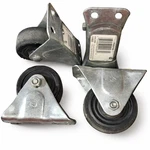 Vtg - Shepherd In. Black Rubber & Heavy Duty Steel Casters Lot Of 4) #9483 Euc. Fixed Price $34.64.