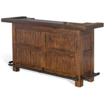 Sunny Designs Tuscany 78" Farmhouse Wood Bar Unit In Medium Brown. Fixed Price $1654.00.