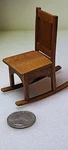 1:12 Scale Rocking Chair By Artisan Jack Chasteen Dollhouse Miniature. Fixed Price $15.00.