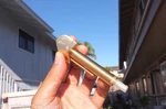 Super Shaka Pipe Unique Brass All-in-one W Long Stash Tube Poker Indestructible. Fixed Price $95.00.