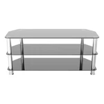 Avf Group Corner Tv Stand Fits 55" 90LBS Tempered Glass Black/chrome SDC1140-A. Fixed Price $99.99.