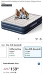 King Size Air Mattress With Built-in Pump, 18IN Raised Heavy Duty Inflatable .... Fixed Price $90.00.